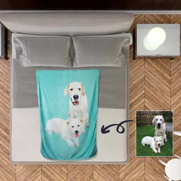 Foto Decke Personalisierte Geschenke Personalisierte Hundedecke Benutzerdefiniert Vlies Decke Personalisierte Haustier Decke Gemalte Porträt Decke