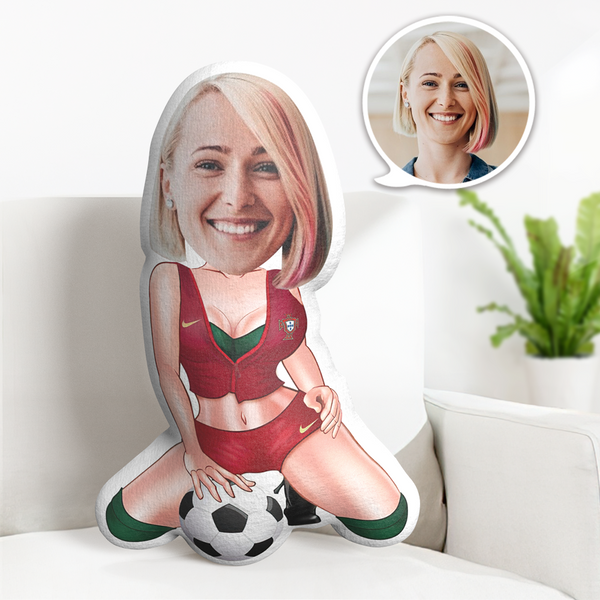 Benutzerdefiniertes Gesichtskissen Personalisierte Gesichtspuppe Fußball-cheerleading-puppe Minime-kissengeschenke Für Sie