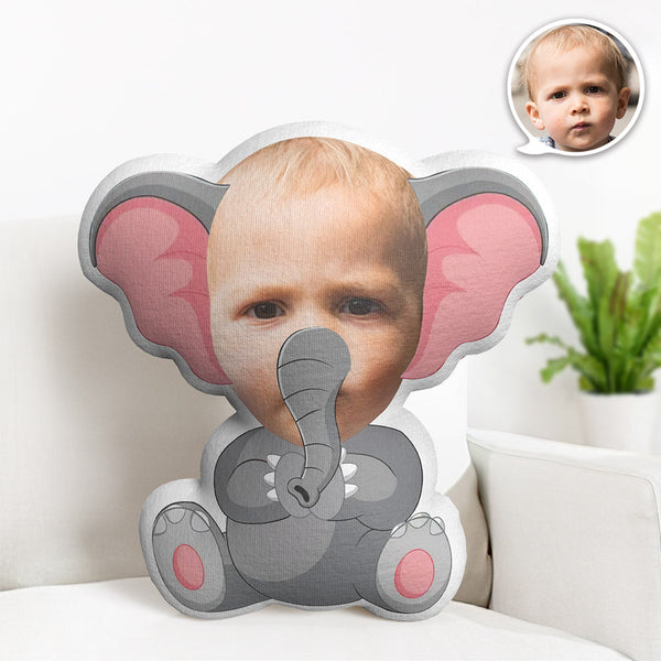 Personalisiertes Gesichtskissen Personalisiertes Fotokissen Elefant Minime Kissen Geschenke Für Kinder