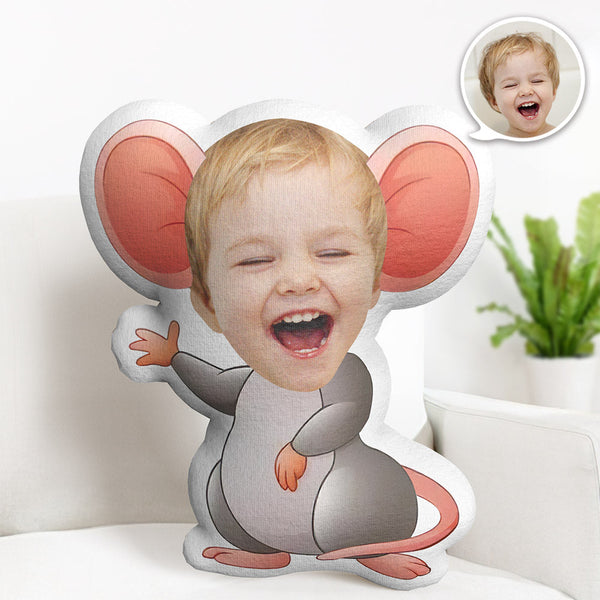 Personalisiertes Gesichtskissen Personalisiertes Fotokissen Laterne Maus Minime Kissen Geschenke Für Kinder