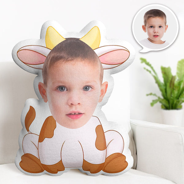 Personalisiertes Gesichtskissen Personalisiertes Fotokissen Kuh Minime Kissen Geschenke Für Kinder