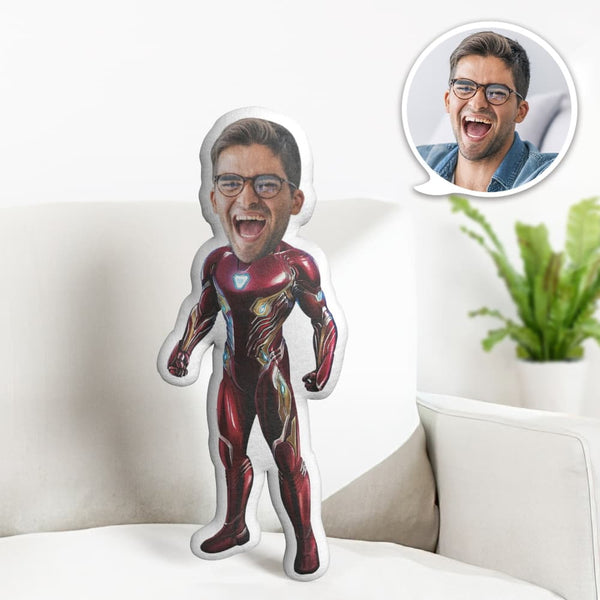 Personalisiertes Gesichtskissen Personalisiertes Fotokissen Iron Man Minime Kissen Geschenke Für Ihn - dephotoblanket