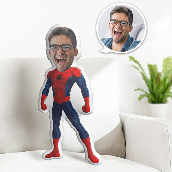 Personalisiertes Gesichtskissen Personalisiertes Fotokissen Stehendes Spider Man Minime Kissen Geschenke Für Ihn Geschenk zum Valentinstag für ihn