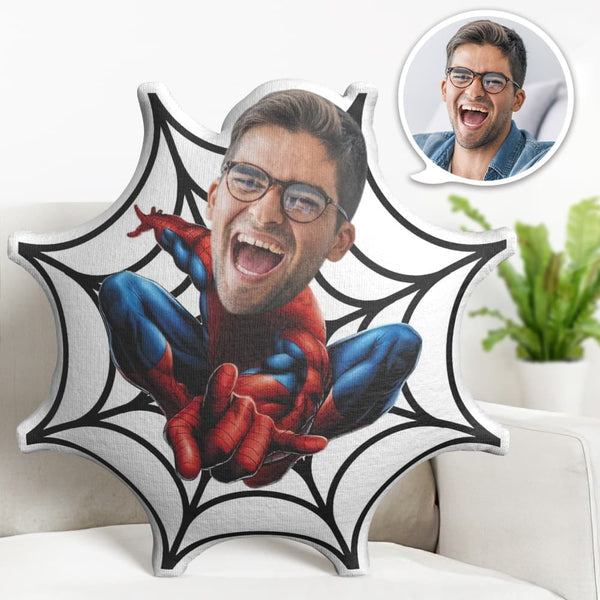 Personalisiertes Gesichtskissen Personalisiertes Fotokissen Spinnennetz Spinnenmann Minime Kissen Geschenke Für Ihn
