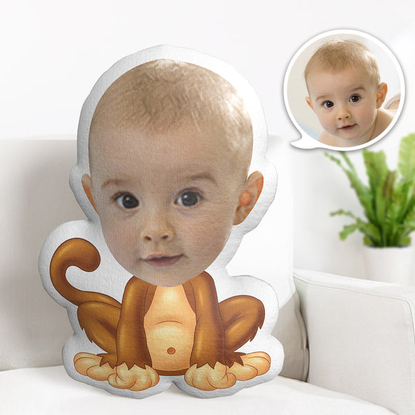 Personalisiertes Gesichtskissen Personalisiertes Fotokissen Affe Minime Kissen Geschenke Für Kinder