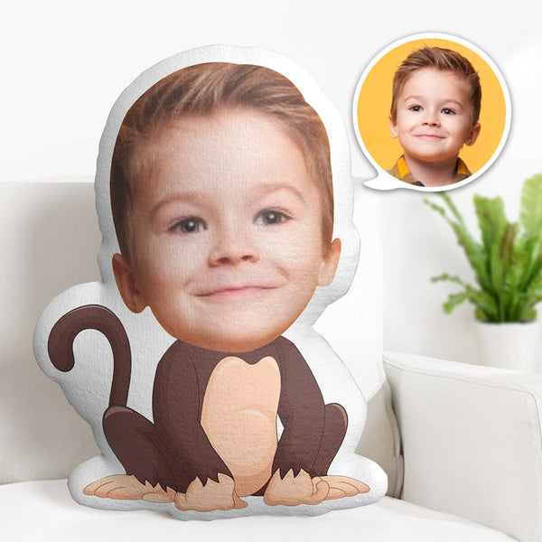 Personalisiertes Gesichtskissen Personalisiertes Fotokissen Crouching Ape Minime Kissen Geschenke Für Kinder