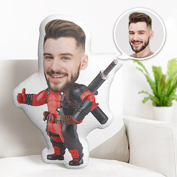 Personalisiertes Gesichtskissen Personalisiertes Fotokissen Deadpool Minime Kissen Geschenke Für Ihn