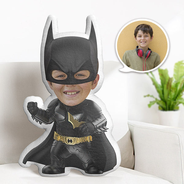 Personalisiertes Gesichtskissen Personalisiertes Fotokissen Goldenes Batman Minime Kissen Geschenke Für Kinder