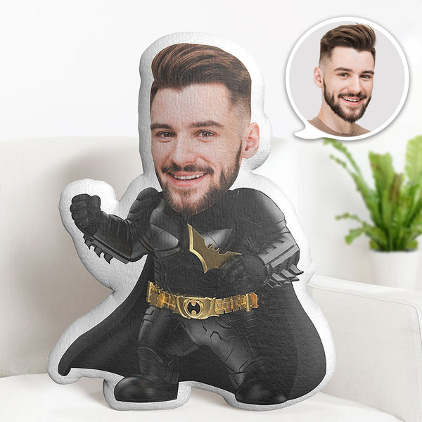 Benutzerdefiniertes Körperkissen Golden Batman Personalisiertes Gesicht Dekokissen Bestes Geschenk Für Ihn