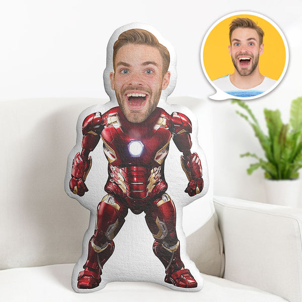 Benutzerdefiniertes Körperkissen Iron Man Personalisiertes Gesicht Dekokissen Bestes Geschenk Für Ihn