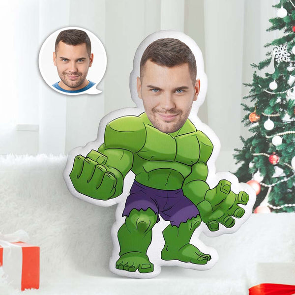 Weihnachtsgeschenke Der Hulk MiniMe Kissen Foto Kissen Personalisiertes Kissen Mit Gesicht Wurfkissen