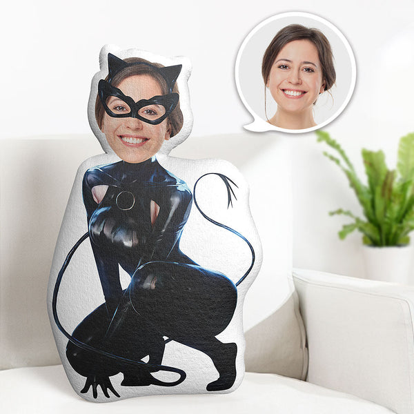 Benutzerdefiniertes Körperkissen Catwoman-kissen Superheld-kissen Personalisiertes Gesicht-wurf-kissen Bestes Geschenk Für Sie