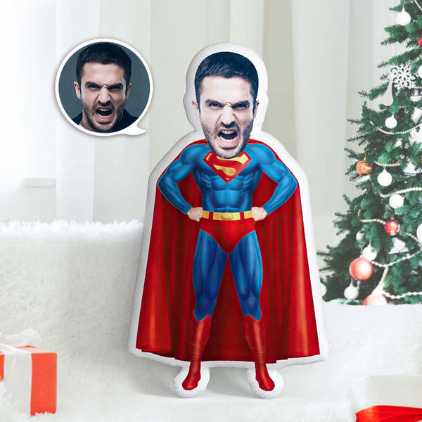 Weihnachtsgeschenke Superman MiniMe Kissen Gesichtskissen  Wurfkissen Personalisierte Kissen Mit Gesicht