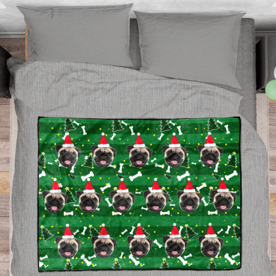 Kundenspezifische Hunde Decken Personalisierte Haustier Foto Decken Weihnachts Decke
