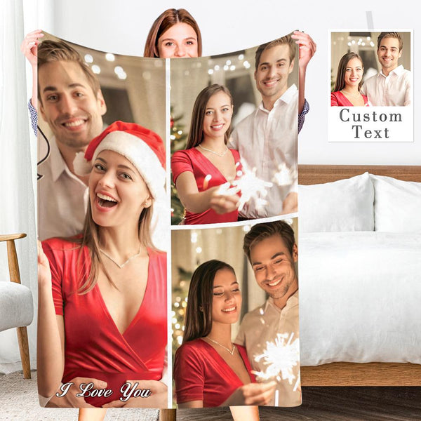 Personalisierte Fotocollage-decke, Weiches Flanell-valentinsgeschenk Für Sie