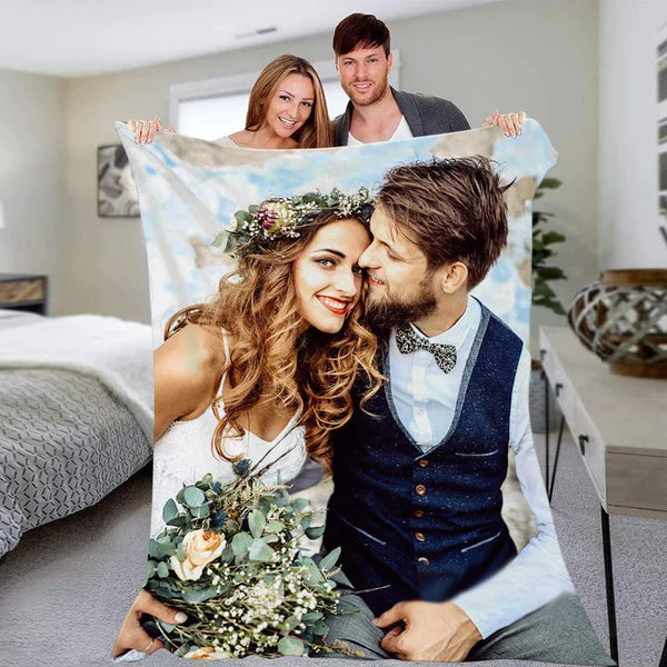 Benutzerdefinierte Fotodecke Personalisierte Bild Decke Super weiche Decke Geschenke für Familie