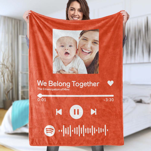 Benutzerdefinierte Musik-Kunst-Geschenke Benutzerdefinierte Musik-Decke Personalisierte Foto-Decke Einzigartiges Geschenk für Baby
