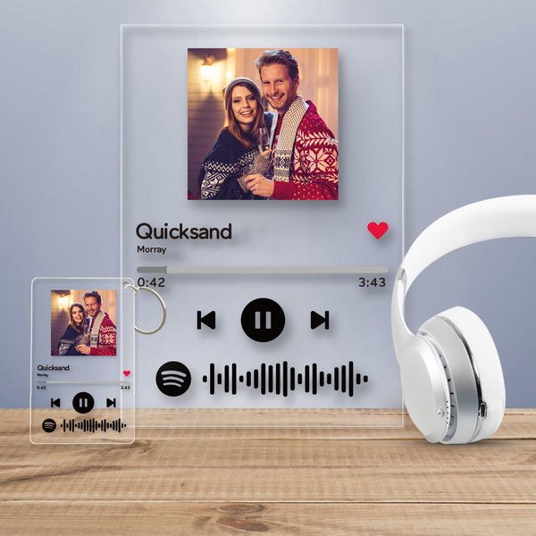 Personalisierte Geschenke Benutzerdefinierter Scanbarer Musik Code Musik Plaque Frame Design Schlüsselanhänger(12CM*16CM & 5.4CM*8.6CM)