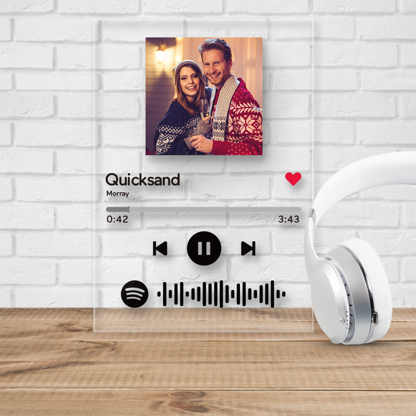 Personalisierte Geschenke Scanbarer Musik Code Benutzerdefinierter Personalisierter Musik-Song Poster Plakette(12CM*16CM)