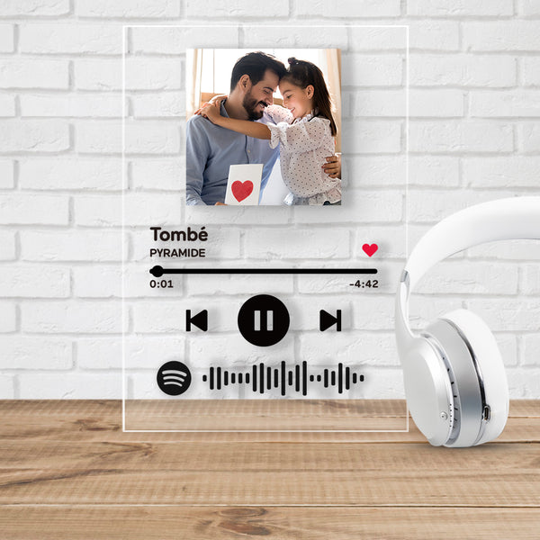 Personalisierte Geschenke Scanbarer Musik Code Benutzerdefinierter Personalisierter Musik-Song Poster Plakette(12CM*16CM)