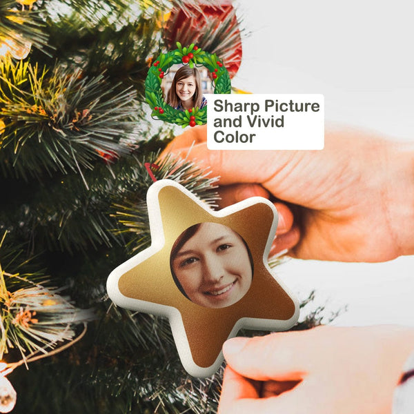 Weihnachtsüberraschungsgeschenke, Weihnachtsfoto-hängedekorationen, Blindbox, Benutzerdefiniertes Gesicht, Weihnachts-hängeornamente