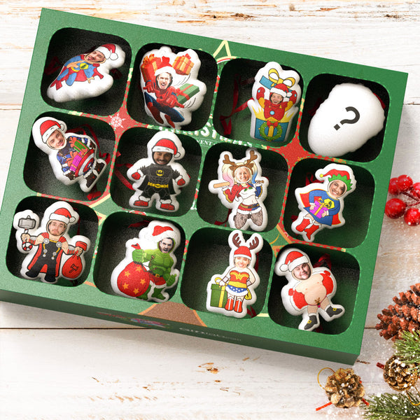 Weihnachtsüberraschungsgeschenke Weihnachten Minime Hängende Dekorationen Blind Box Benutzerdefiniertes Gesicht Weihnachten Hängende Ornamente