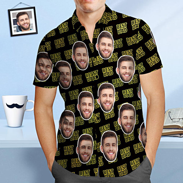 Benutzerdefiniertes Gesicht Hawaiihemd Bester Vater Personalisiertes Vatertagshemd Geschenk Für Vater