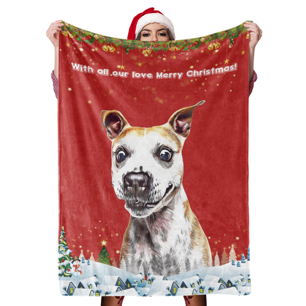 Weihnachts Hund Decke Geschenk Kundenspezifische Hund Decke Haustier Foto Decken Gemalte Kunst Porträt Wolle Decke