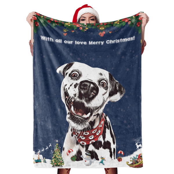 Weihnachts Hund Decke Geschenk Kundenspezifische Hund Decke Haustier Foto Decken Gemalte Kunst Porträt Wolle Decke