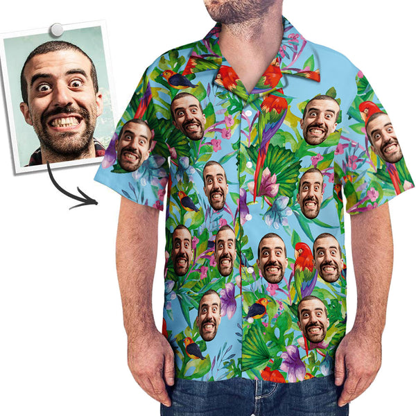 Benutzerdefinierte Freundin Gesicht auf Hemd Hawaiihemd Sommerzeit