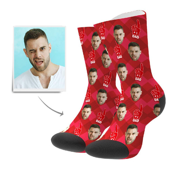 Vatertagsgeschenk Dad Fan Personalisierte Gesicht Socken