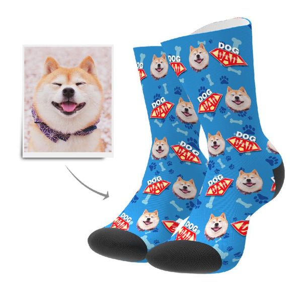 Hund Vater Personalisierte Gesicht Socken Bedrucken mit Foto Hundesocken