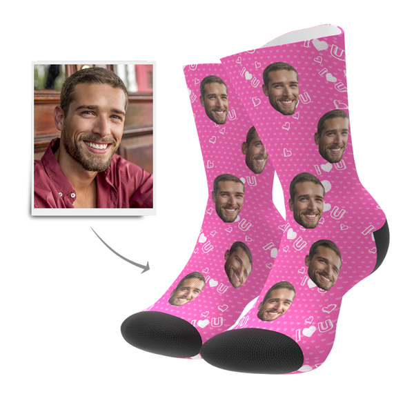 Vatertagsgeschenk Kuschelsocken Mit Gesicht Custom Liebe Socken Kuscheldecke Personalisiert Valentinstagsgeschenk