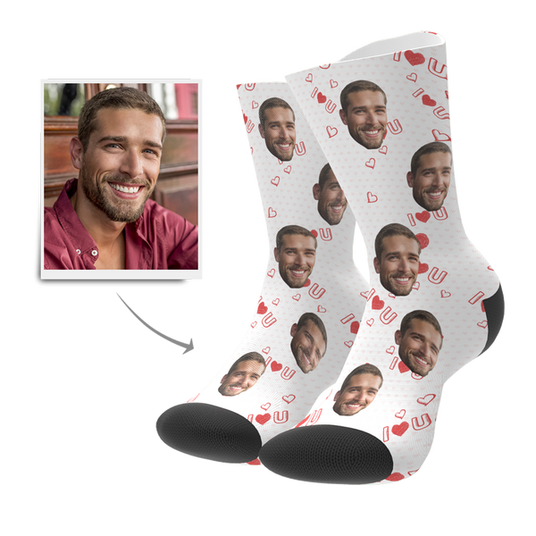 Vatertagsgeschenk Kuschelsocken Mit Gesicht Custom Liebe Socken Kuscheldecke Personalisiert Valentinstagsgeschenk
