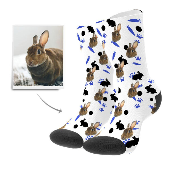Personalisierte Foto Socken Gesicht Bedrucken Hase