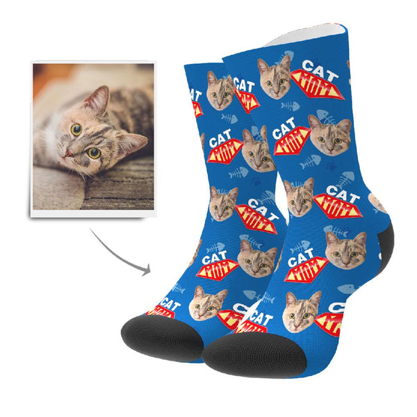 Gesicht Socken Bedrucken mit Foto Personalisierte Katzensocken Katze Mutter