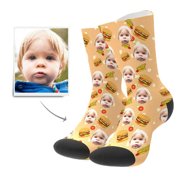 Personalisierte Foto Socken Gesicht Bedrucken Burger