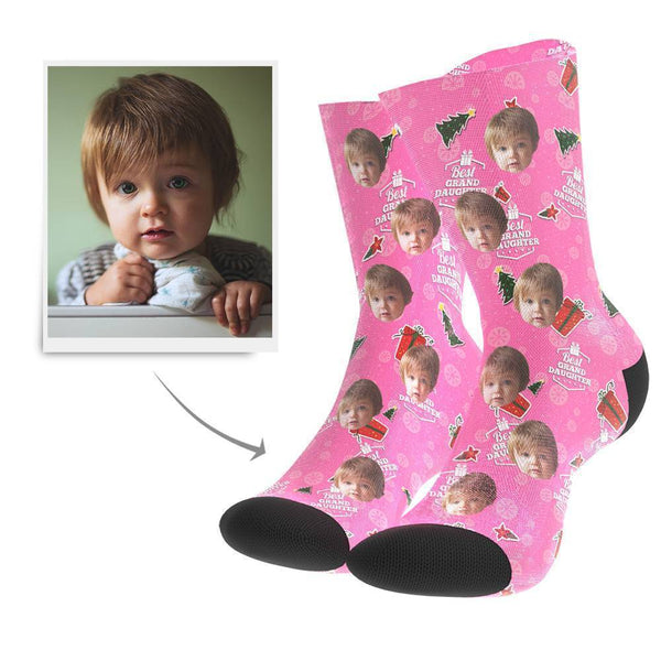 Interessante Geschenkideen Personalisierte Gesicht Socken Bedrucken mit Foto (Enkelin)
