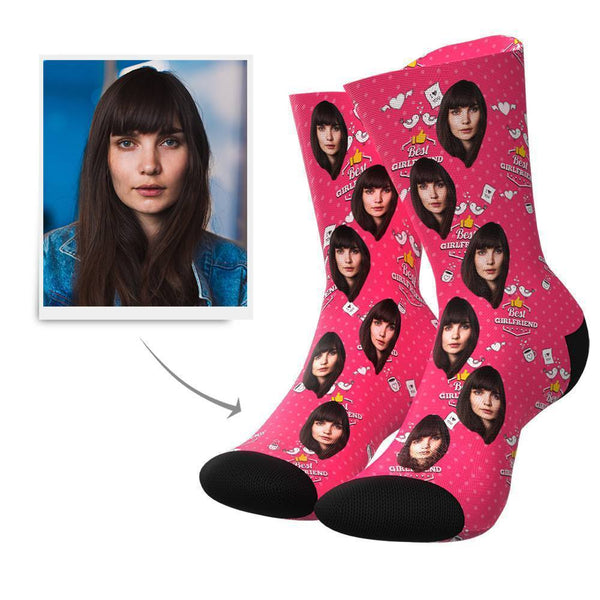 Best Freundinnen Girlfriend Personalisierte Gesicht Socken
