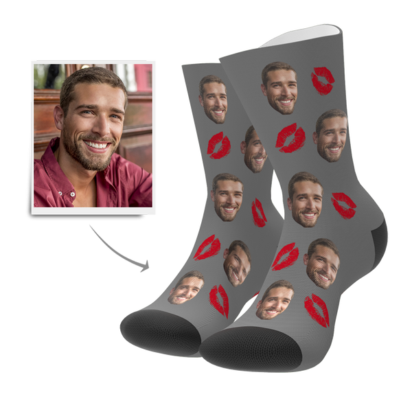 Vatertagsgeschenk Personalisierte Küssen Mit Socken Kuschelsocken Mit Gesicht