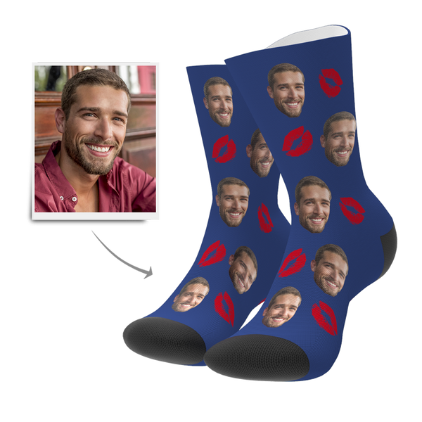 Vatertagsgeschenk Personalisierte Küssen Mit Socken Kuschelsocken Mit Gesicht