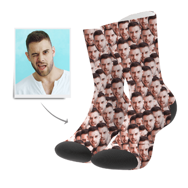 Vatertagsgeschenk Personalisierte Mash Gesicht Socken Bedrucken mit Foto