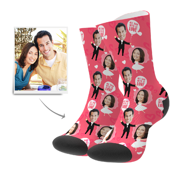 Personalisierte Gesicht Socken - Hochzeitstag