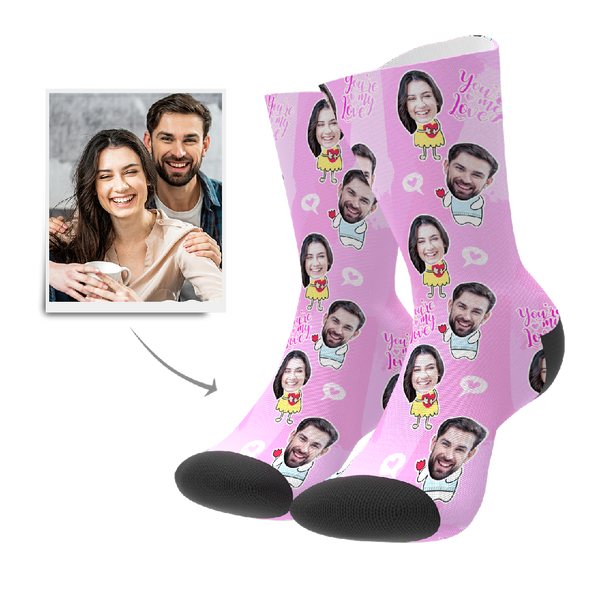 Personalisierte Gesicht Socken - Valentinstag