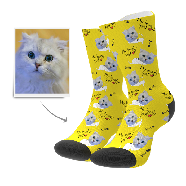 Personalisierte Schönes Haustier Gesicht Socken