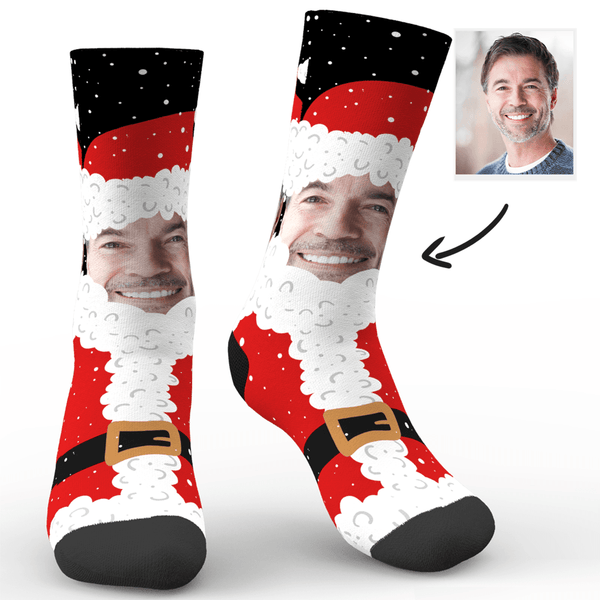 Weihnachts Socken Weihnachtsgeschenk Foto Socken Personalisiert Gesicht Socken Name Socken Weihnachtsmann
