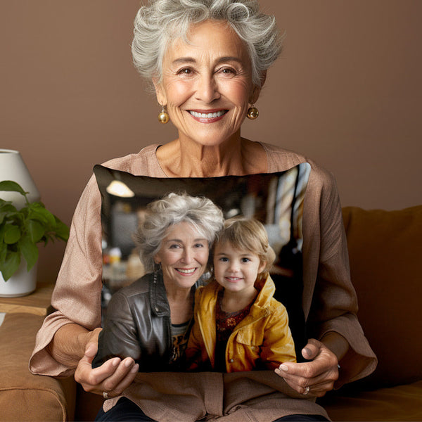 Benutzerdefinierter Foto-kissenbezug, Ferntaschen-kissenbezug, Personalisierter Text Für Vater, Opa, Oma
