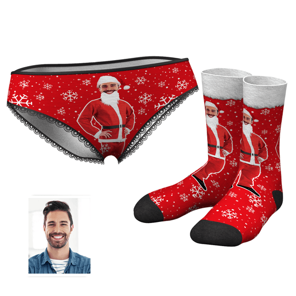 Foto Socken Gesicht Socken Frohe Weihnachten Herz Höschen Socken Gedruckt Gesicht Liebhaber Set