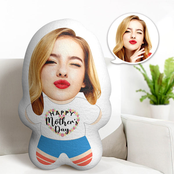 Custom Face Gifts Happy Mother's Day Minime Throw Pillow Ihr Eigenes Fotokissen