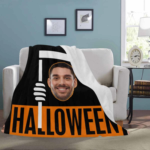 Foto Decke Personalisierte Decken Halloween Gesicht Fleecedecke